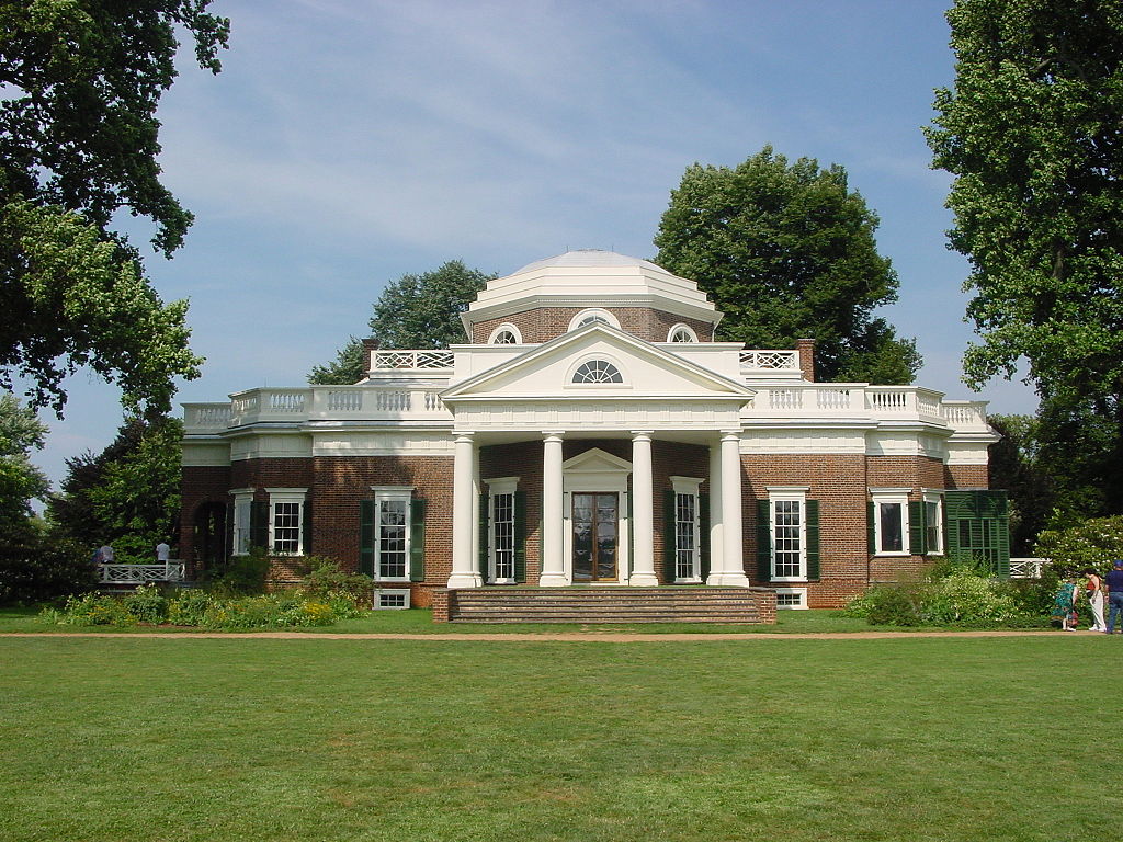 Montecello, Thomas Jefferson's Home (courtesy of Wikipedia)